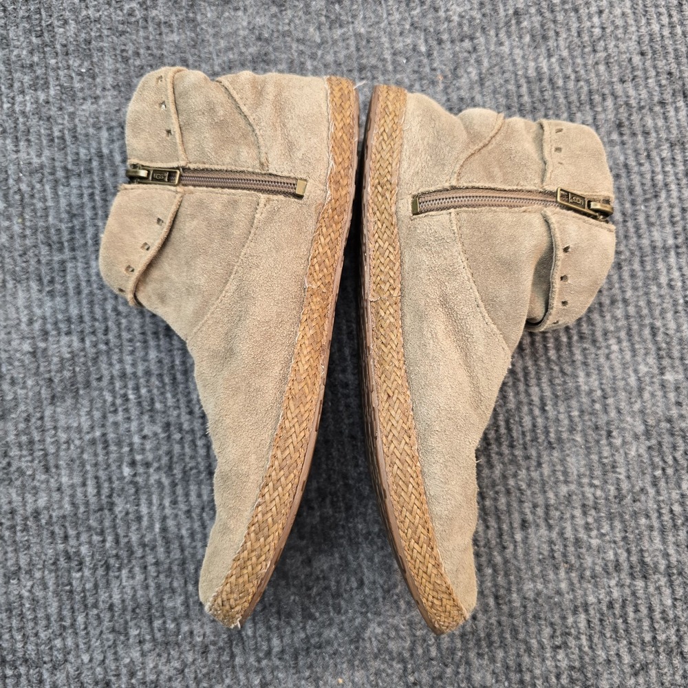 UGG Womens Size 8.5 M Brown‎ Suede Zip Ankle Fashion Boots Bootie - Picture 7 of 9